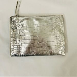 Banana Republic Clutch in embossed silver